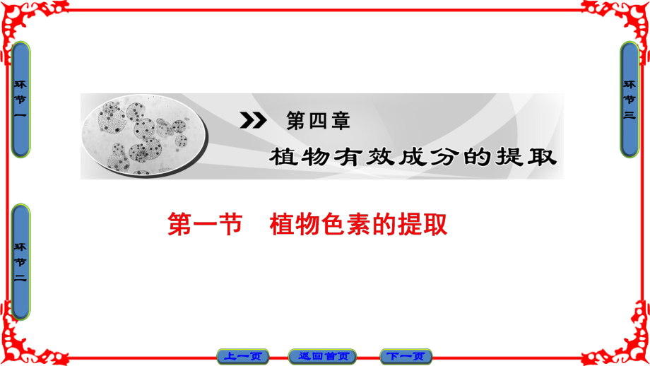 高中生物 第4章 植物有效成分的提取 第1節(jié) 植物色素的提取課件 中圖版選修1_第1頁