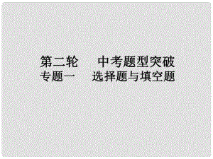 福建省中考數(shù)學(xué)總復(fù)習(xí) 第二輪 中考題型突破 專題一 選擇題與填空題課件