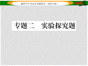 中考化學(xué)命題研究 第二編 重點(diǎn)題型突破篇 專題二 實(shí)驗(yàn)探究題（精練）課件