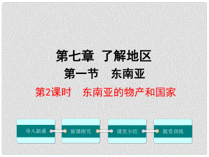 七年級地理下冊 第7章 第一節(jié) 東南亞（第2課時 東南亞的物產和國家）課件 （新版）湘教版