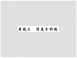 中考化學總復(fù)習 第二輪 中考專題提升 專題三 信息分析題（精講）課件