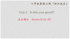 七年級英語上冊 Unit 3 Is this your pencil（第5課時）Section B(2a3b)課件 （新版）人教新目標(biāo)版