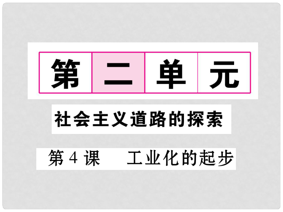 八年級(jí)歷史下冊(cè) 第2單元 第4課 工業(yè)化的起步課件 新人教版_第1頁(yè)