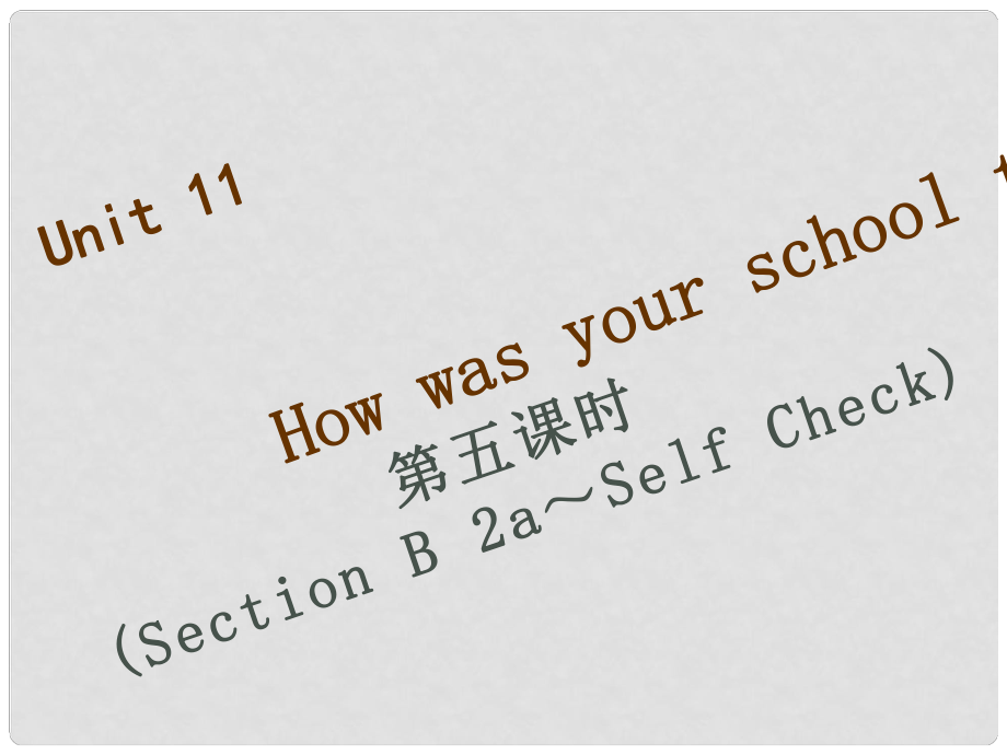 七年级英语下册 Unit 11 How was your school trip（第5课时）Section B（2aSelf Check）习题课件 （新版）人教新目标版_第1页