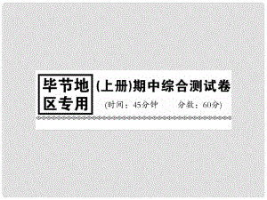 貴州省九年級化學(xué)上冊 期中綜合測試卷課件 （新版）新人教版