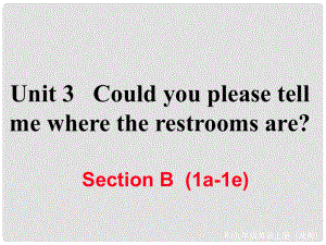 九年級(jí)英語(yǔ)全冊(cè) Unit 3 Could you please tell me where the restrooms are Section B（1a1e）作業(yè)課件 （新版）人教新目標(biāo)版