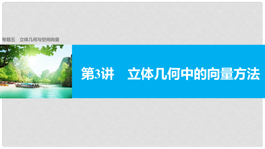 新（全國(guó)甲卷）高考數(shù)學(xué)大二輪總復(fù)習(xí)與增分策略 專題五 立體幾何與空間向量 第3講 立體幾何中的向量方法課件 理_第1頁