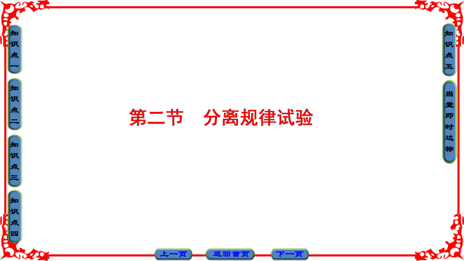 高中生物 第2單元 遺傳的基本定律 第1章 基因的分離規(guī)律 第2節(jié) 分離規(guī)律試驗(yàn)課件 中圖版必修2_第1頁