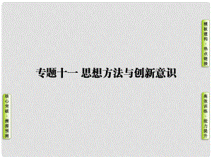 高三政治二輪復習 第一篇 專題知識整合 專題十一 思想方法與創(chuàng)新意識課件