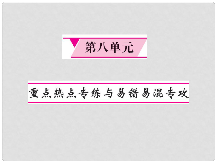 九年级化学下册 第8单元 金属和金属材料重点热点专练与易错易混专攻课件 （新版）新人教版_第1页