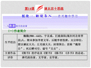 高中語文 第四專題 第14課 諫太宗十思疏課件 蘇教版必修3