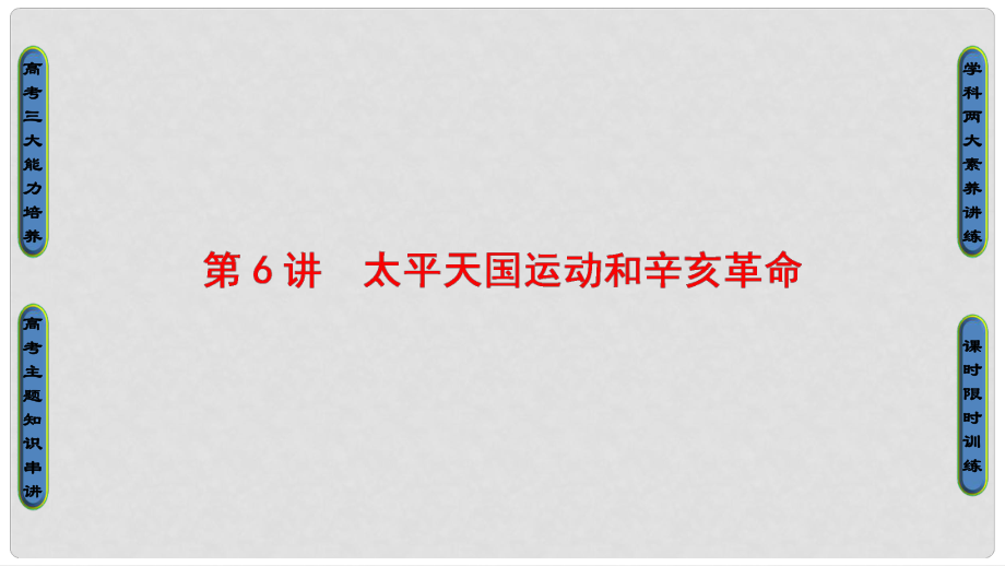 高考?xì)v史一輪總復(fù)習(xí) 第3單元 近代中國(guó)反侵略、求民主的潮流 第6講 太平天國(guó)運(yùn)動(dòng)和辛亥革命課件 新人教版_第1頁(yè)