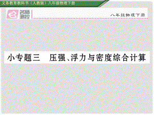 八年級物理下冊 小專題三 壓強、浮力與密度綜合計算課件 （新版）新人教版