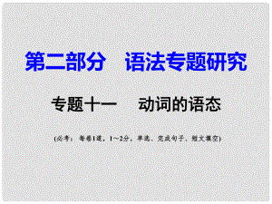 重慶市中考英語 第2部分 語法專題研究 專題11 動詞的語態(tài)課件