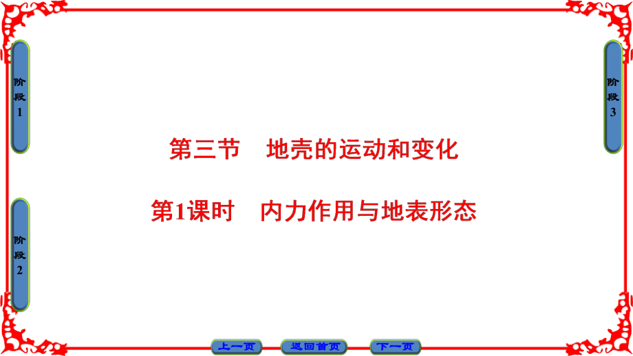 高中地理 第二章 自然地理环境中的物质运动和能量交换 第3节 地壳的运动和变化第1课时课件 中图版必修1_第1页