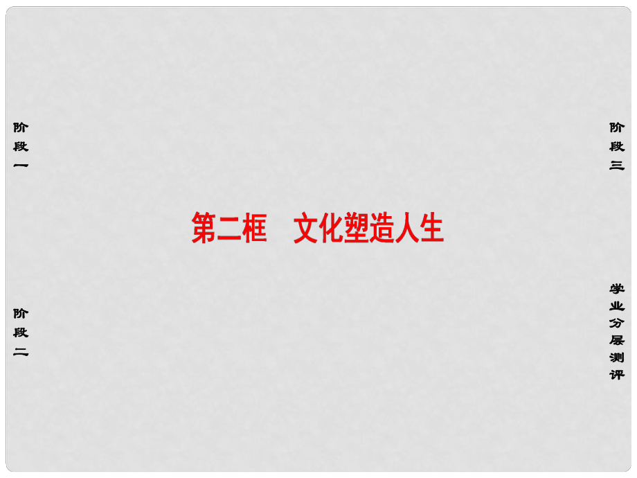 高中政治 第1單元 文化與生活 第2課 文化對人的影響 第2框 文化塑造人生課件 新人教版必修3_第1頁