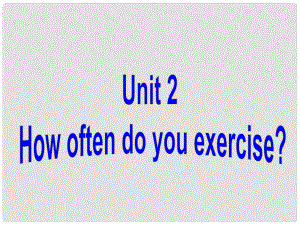 八年級英語上冊 Unit 2 How often do you exercise（第3課時）Section A（Grammar focus3c）課件 （新版）人教新目標(biāo)版