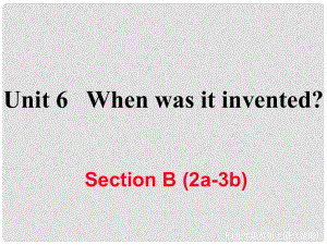 九年級(jí)英語全冊(cè) Unit 6 When was it invented Section B（2a3b）作業(yè)課件 （新版）人教新目標(biāo)版