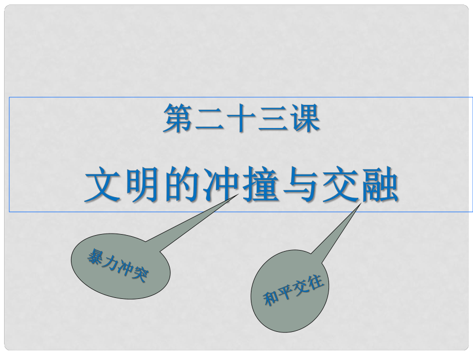 八年級歷史下冊 第五單元 第23課 文明的沖撞與交融課件 北師大版_第1頁