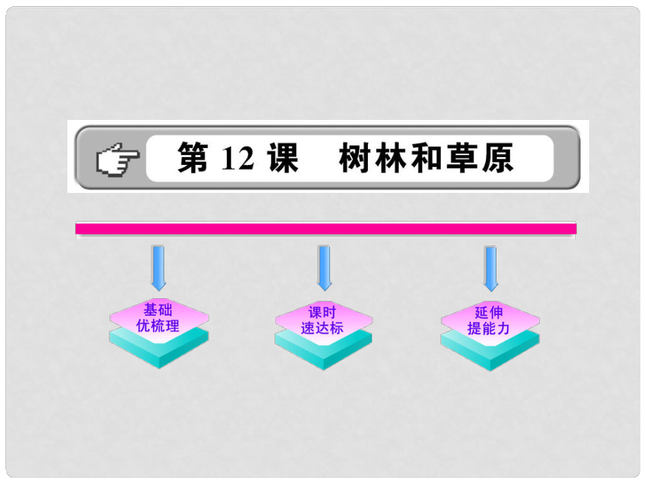 七年級語文上冊 第12課 《樹林和草原》1課件 語文版（福建專用）_第1頁