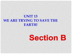 九年級英語全冊 Unit 13 We're trying to save the earth Section B（1a2e）課件 （新版）人教新目標(biāo)版