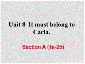 九年級(jí)英語(yǔ)全冊(cè) Unit 8 It must belong to Carla Section A（1a2d）作業(yè)課件 （新版）人教新目標(biāo)版