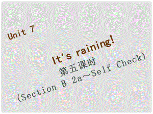 七年級英語下冊 Unit 7 It’s raining（第5課時）Section B（2aSelf Check）習(xí)題課件 （新版）人教新目標(biāo)版