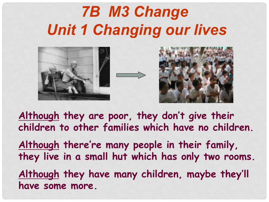 七年級英語下冊 Module 3 Unit 1 Changing our lives課件 上海牛津版_第1頁