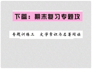 七年級語文下冊 專題訓(xùn)練復(fù)習(xí)三 文學(xué)常識與名著閱讀課件 語文版