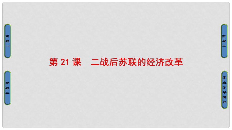 高中歷史 第7單元 蘇聯(lián)的社會(huì)主義建設(shè) 第21課 二戰(zhàn)后蘇聯(lián)的經(jīng)濟(jì)改革課件 新人教版必修2_第1頁