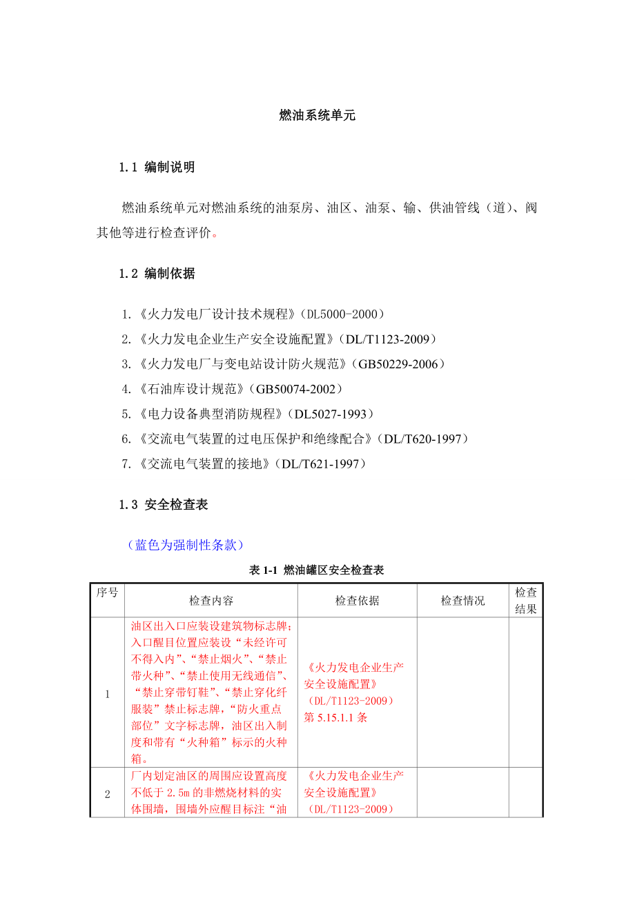 燃油罐区安全检查表_第1页