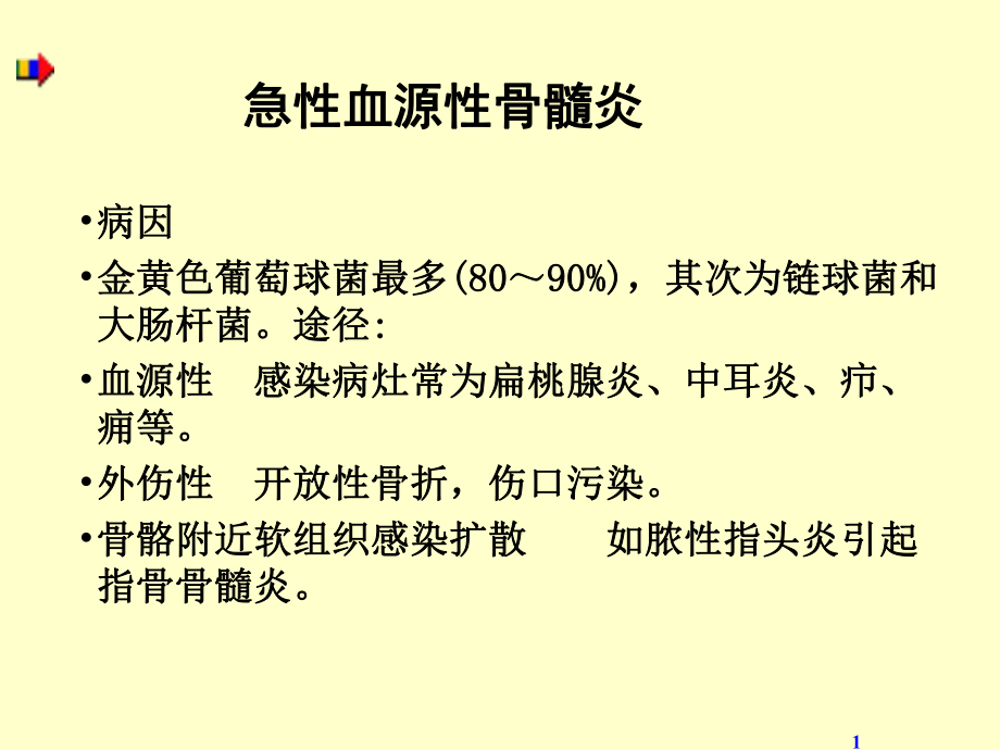 急性血源性骨髓炎ppt課件