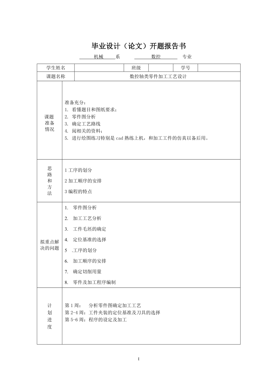 數(shù)控軸類零件加工工藝設(shè)計畢業(yè)論文1_第1頁