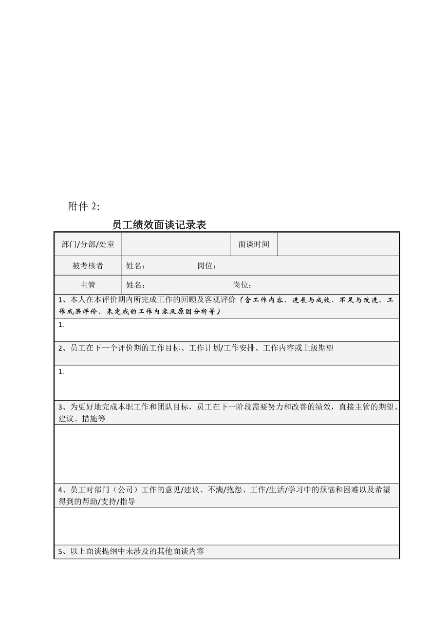 员工绩效面谈记录表[教学]_第1页