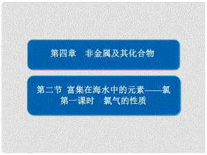 高中化學(xué) 第四章 非金屬及其化合物 第二節(jié) 富集在海水中的元素——氯 第一課時(shí) 氯氣的性質(zhì)習(xí)題課件 新人教版必修1