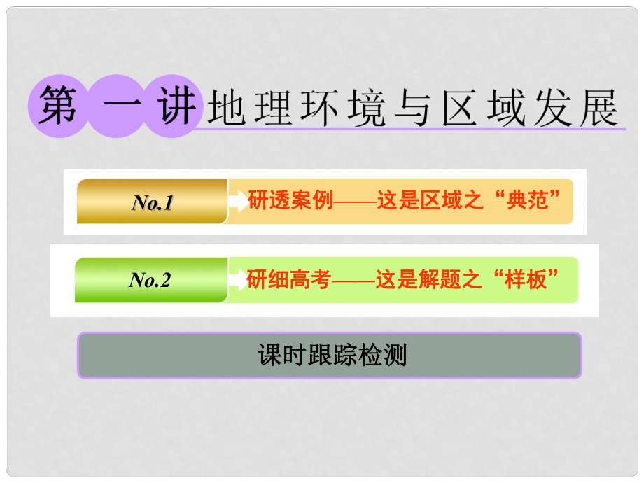 高考地理一輪復(fù)習(xí) 第三部分 第二章 區(qū)域可持續(xù)發(fā)展——析其因、究其理、想其法 第一講 地理環(huán)境與區(qū)域發(fā)展課件_第1頁(yè)