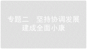 安徽省中考政治 熱點專題探究二 堅持協(xié)調(diào)發(fā)展 建成全面小康 主題1 經(jīng)濟增速平穩(wěn) 人民收入增長復(fù)習(xí)課件