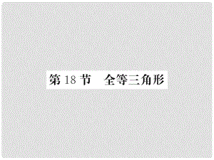 中考數(shù)學一輪復(fù)習 第4章 圖形的初步認識與三角形 第18節(jié) 全等三角形習題課件