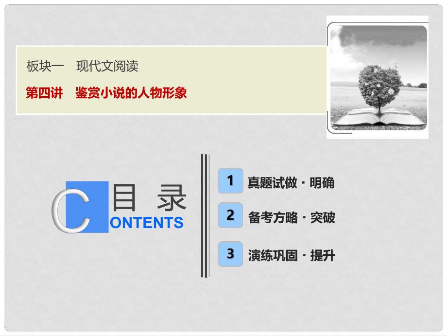 高考語文一輪優(yōu)化探究 板塊1 專題2 第4講 鑒賞小說的人物形象課件 新人教版_第1頁