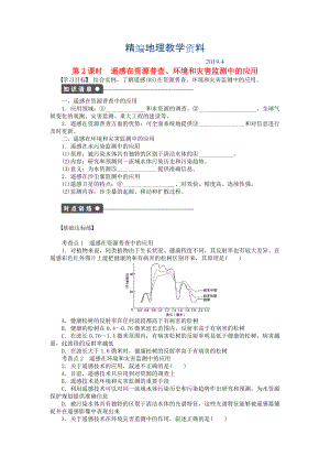 精編高中地理 第三章 第二節(jié) 第2課時 遙感在資源普查、環(huán)境和災(zāi)害監(jiān)測中的應(yīng)用課時作業(yè) 中圖版必修3