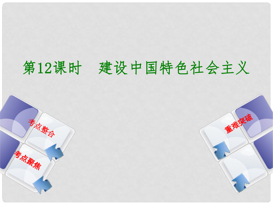 全國中考歷史復習 第一部分 教材梳理篇 第三單元 中國現(xiàn)代史 第12課時 建設中國特色社會主義課件 北師大版_第1頁