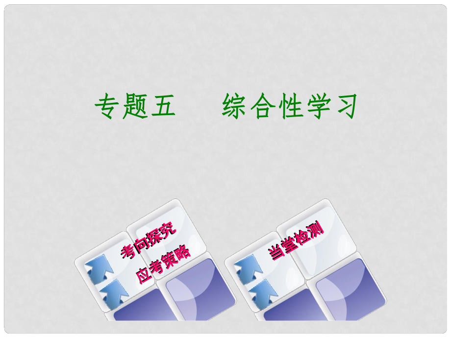 中考語(yǔ)文 第一部分 積累與運(yùn)用 專題五 綜合性學(xué)習(xí)復(fù)習(xí)課件_第1頁(yè)