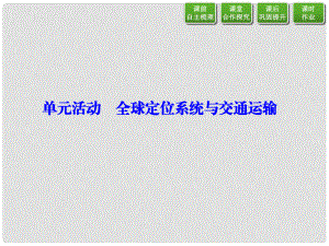 高中地理 第四單元 人類活動的地域聯(lián)系 單元活動 全球定位系統(tǒng)與交通運(yùn)輸課件 魯教版必修2