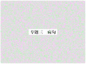 九年級語文上冊 期末專題復習三 病句習題課件 新人教版