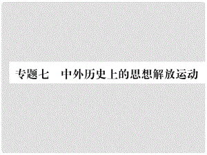 中考?xì)v史復(fù)習(xí) 第2部分 熱點(diǎn)專題速查 專題7 中外歷史上的思想解放運(yùn)動(dòng)課件