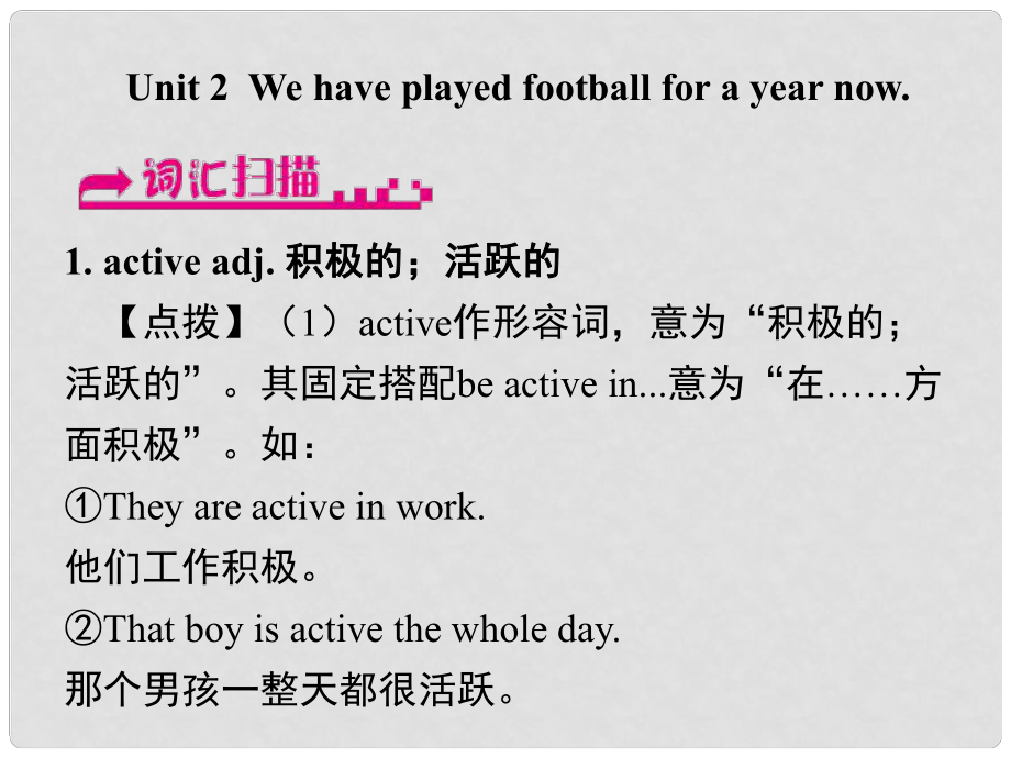 浙江省嘉興市秀洲區(qū)八年級(jí)英語(yǔ)下冊(cè) Module 4 Seeing the doctor Unit 2 We have played football for a year now課件 （新版）外研版_第1頁(yè)