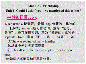 浙江省嘉興市秀洲區(qū)八年級(jí)英語下冊(cè) Module 9 Friendship Unit 1 Could I ask if you’ve mentioned this to her課件 （新版）外研版