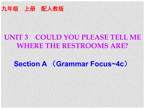 九年級(jí)英語(yǔ)全冊(cè) 10分鐘課堂 Unit 3 Could you please tell me where the restrooms are Section A（Grammar Focus4c）課件 （新版）人教新目標(biāo)版