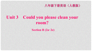 八年級英語下冊 Unit 3 Could you please clean your room Section B(2a2e)習(xí)題課件 （新版）人教新目標(biāo)版