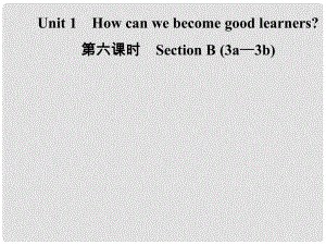 九年級(jí)英語(yǔ)全冊(cè) Unit 1 How can we become good learners（第6課時(shí)）Section B（3a3b）課件 （新版）人教新目標(biāo)版